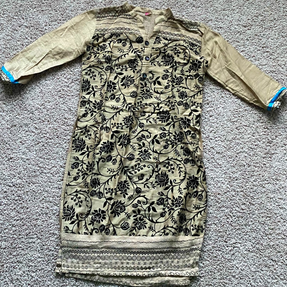 Embroidered Moroccan Long Modest Tunic Kaftan Dress 🐘